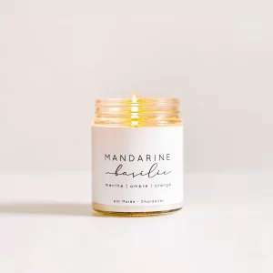 Chandelle à la mandarine & basilic