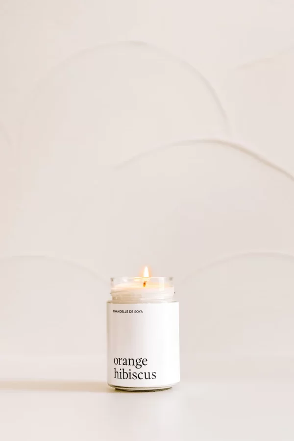 Chandelle à l'orange & hibiscus