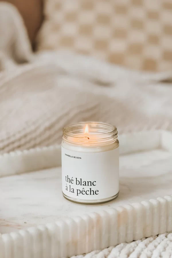 Chandelle thé blanc à la pêche